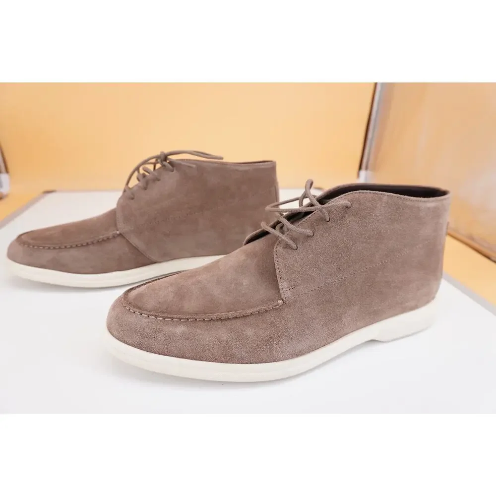 Canali Taupe Suede Chukka Hiking Boots Size 8 New Lace Up $595 New Ankle